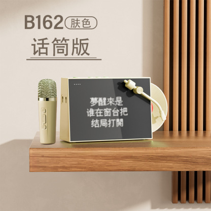 覆古唱片無線藍牙喇叭 互動大屏K歌帶話筒-ZUIHANG SHOP