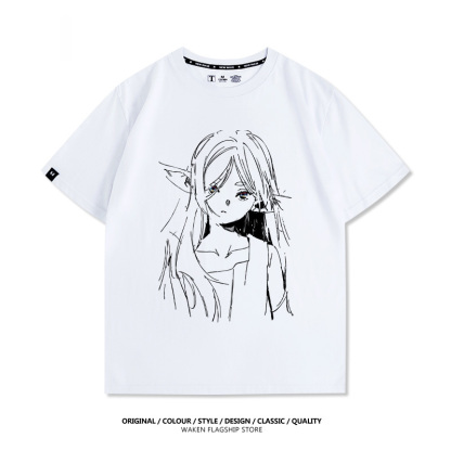 葬送的芙莉蓮 動漫線條 印花短袖T恤-ZUIHANG SHOP