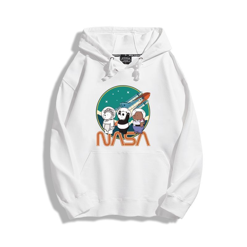 咱們三只裸熊聯名nasa新款 親子情侶男女款連帽衛衣-ZUIHANG SHOP