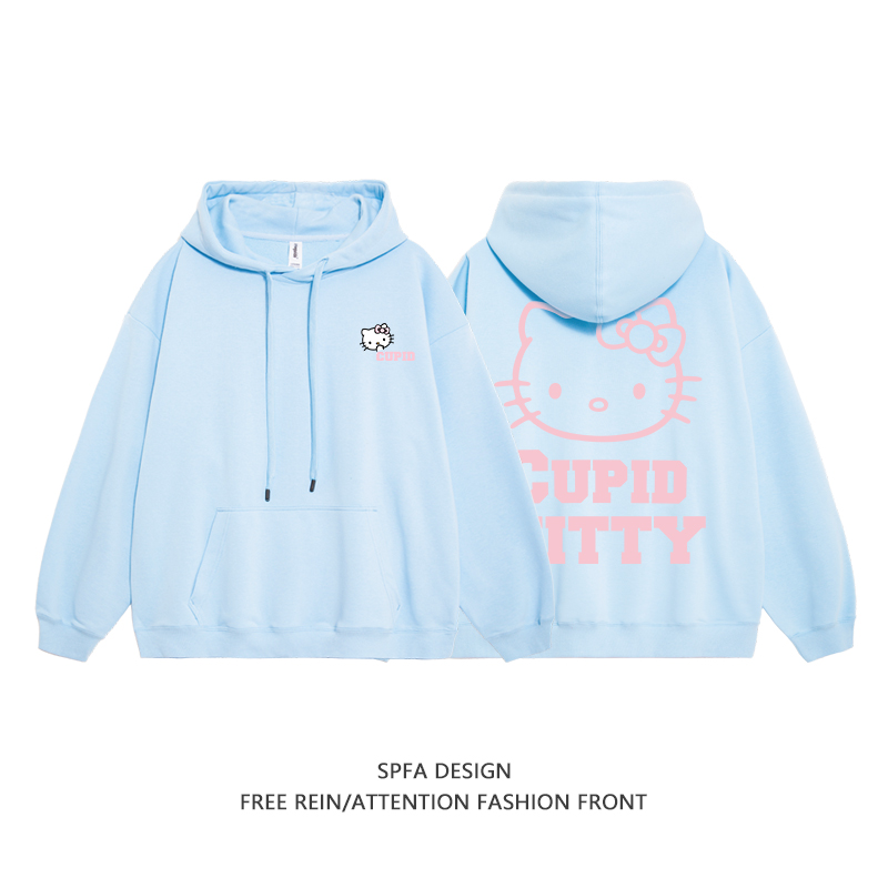 HelloKitty新款 寬鬆百搭 秋冬款 寬鬆連帽衛衣-ZUIHANG SHOP