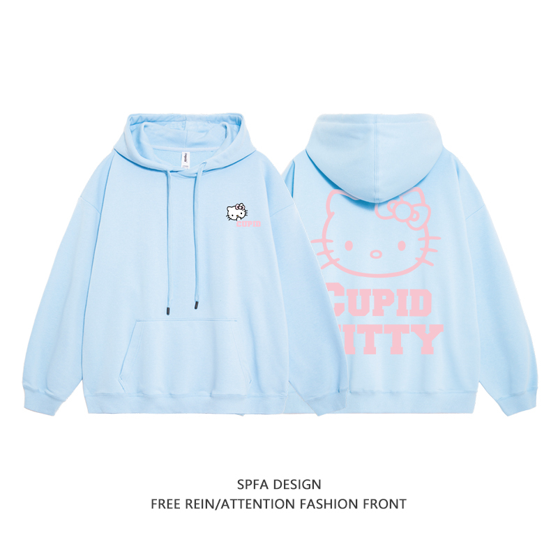 HelloKitty新款 寬鬆百搭 秋冬款 寬鬆連帽衛衣-ZUIHANG SHOP