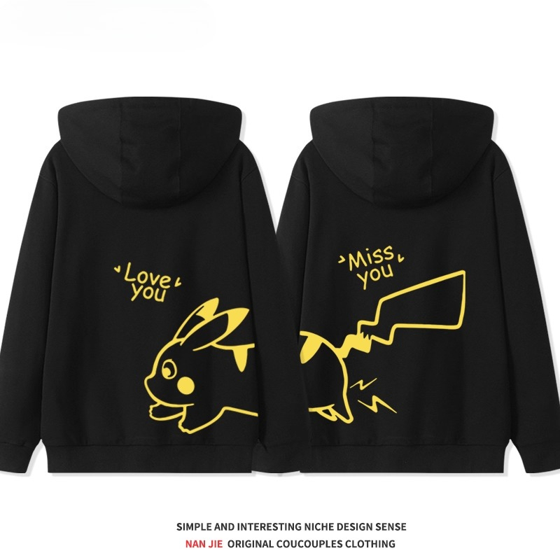 皮卡丘聯名 2025秋冬新款 親子情侶裝連帽衛衣