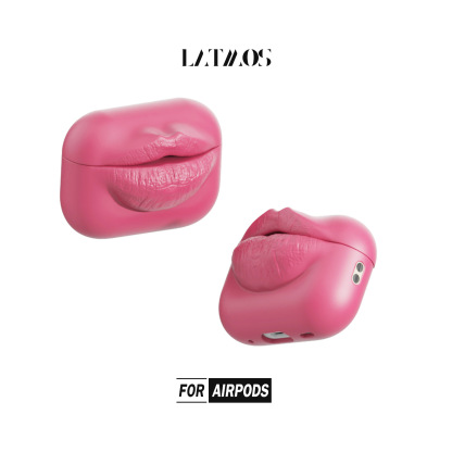 LATMOS 芭比嫩脣 Airpods 軟殼 蘋果耳機保護殼 嘴巴耳機殼 嘴脣-ZUIHANG SHOP