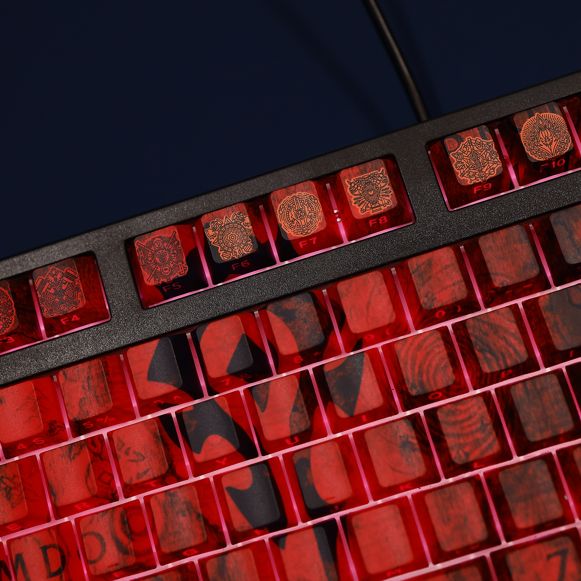 魔獸世界WOW部落暴雪透光RGB108鍵標準配列衛星軸鍵帽-ZUIHANG SHOP