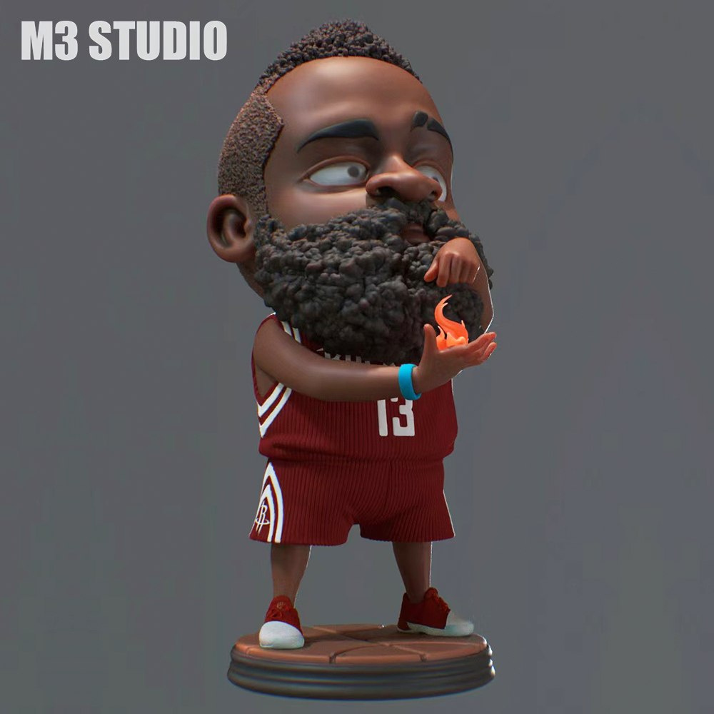 M3工作室 火箭隊 詹姆斯哈登 NBA Q版GK雕像-ZUIHANG SHOP