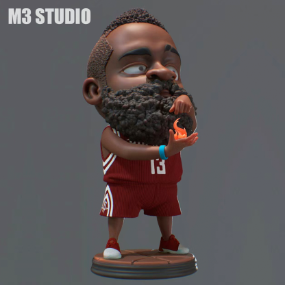 M3工作室 火箭隊 詹姆斯哈登 NBA Q版GK雕像-ZUIHANG SHOP