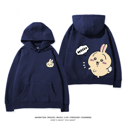 chiikawa 2024秋冬新款親子情侶裝薄絨款連帽衛衣