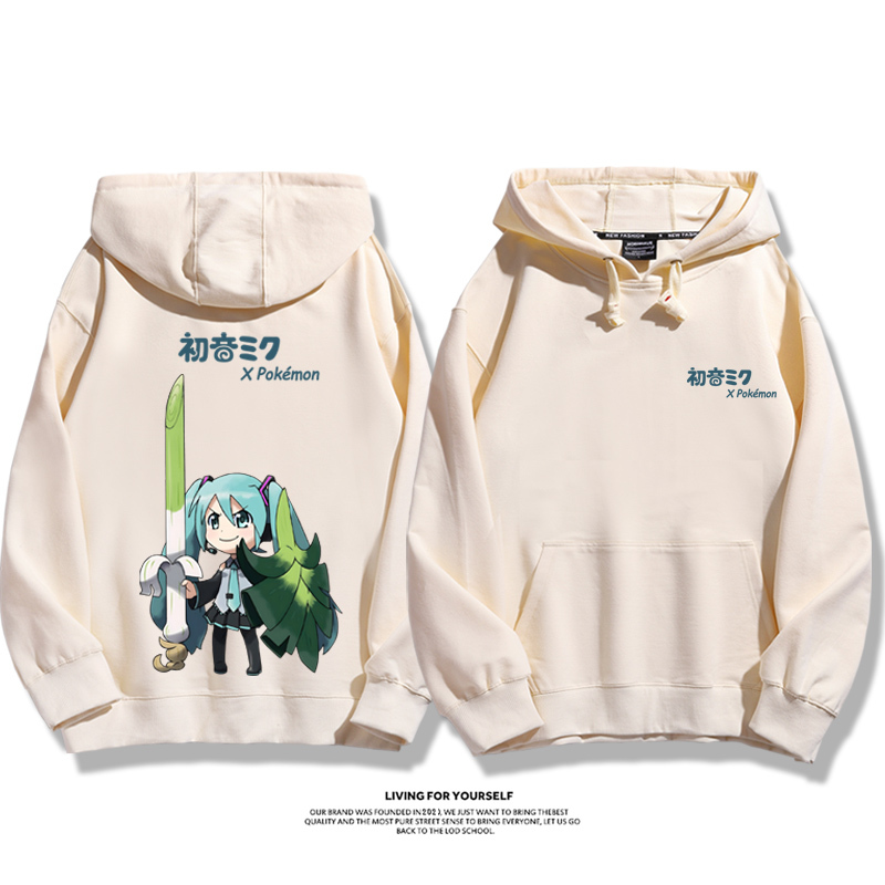 初音未來聯名鵝鴨殺新款 親子情侶男女款連帽衛衣-ZUIHANG SHOP