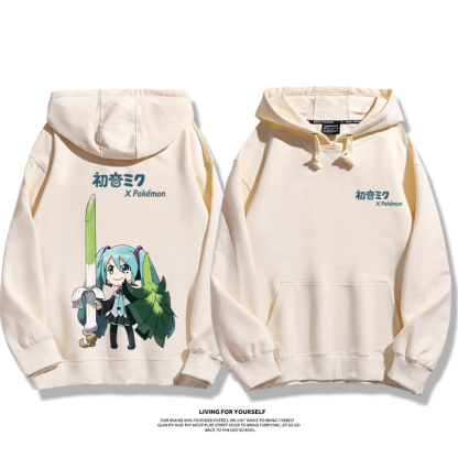 初音未來聯名鵝鴨殺新款 親子情侶男女款連帽衛衣-ZUIHANG SHOP