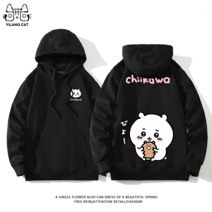 Chiikawa聯名衛衣2025秋冬新款親子情侶裝連帽衛衣