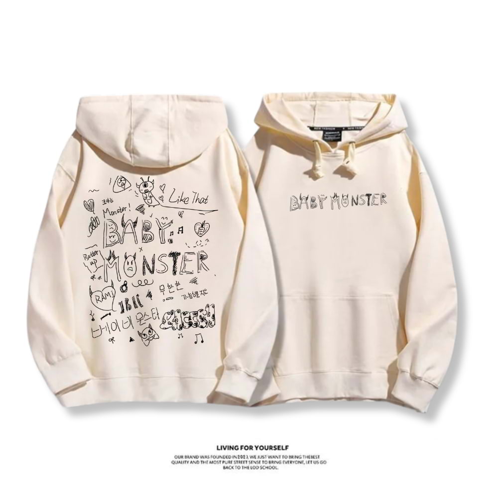 BABYMONSTER 2025秋冬新款 親子情侶男女連帽衛衣