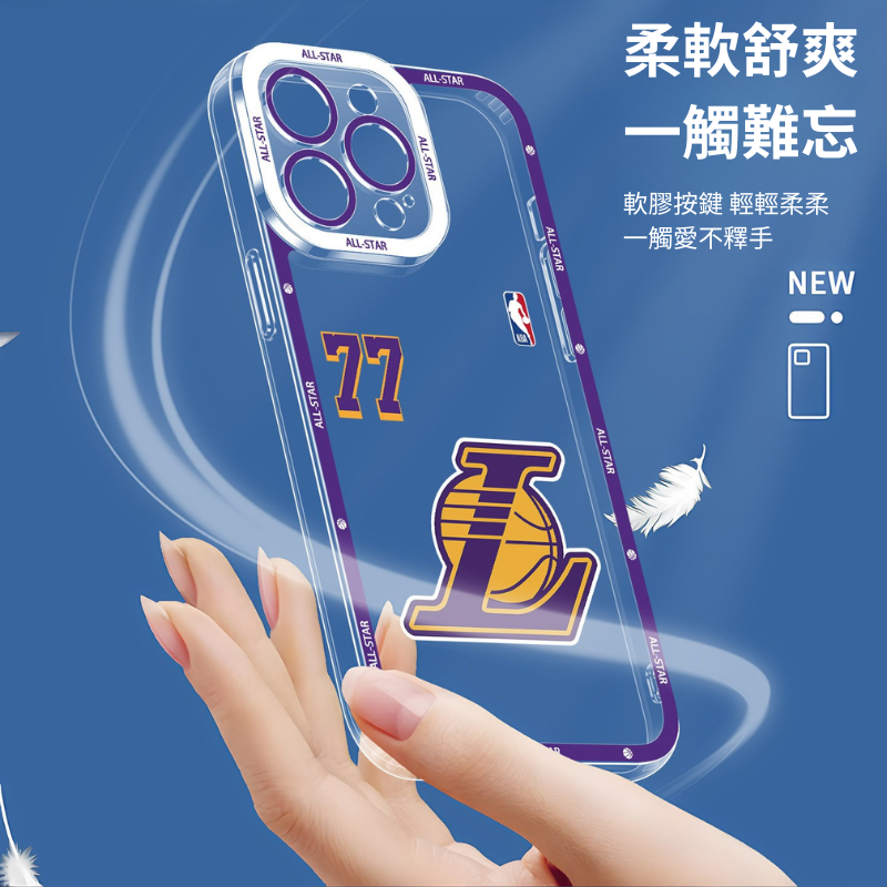 NBA湖人隊天使眼透明手機殼