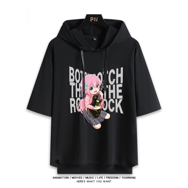 孤獨搖滾新款 親子情侶男女款連帽短袖T恤-ZUIHANG SHOP