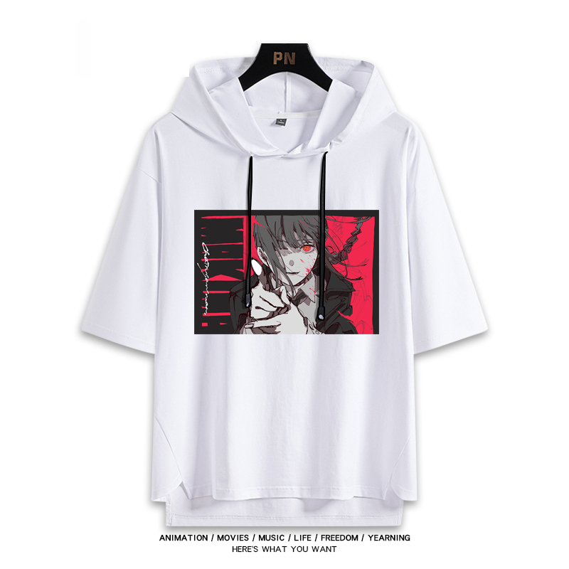 鏈鋸人新款 親子情侶男女連帽短袖T恤-ZUIHANG SHOP