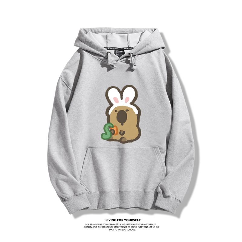 Q版卡皮巴拉新款 親子情侶男女款連帽衛衣-ZUIHANG SHOP