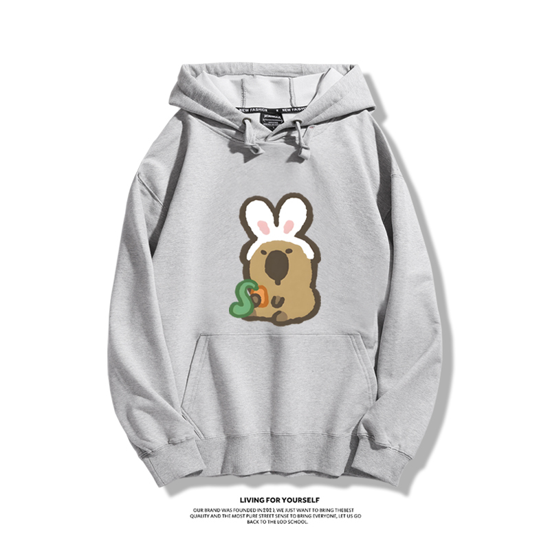 Q版卡皮巴拉新款 親子情侶男女款連帽衛衣-ZUIHANG SHOP