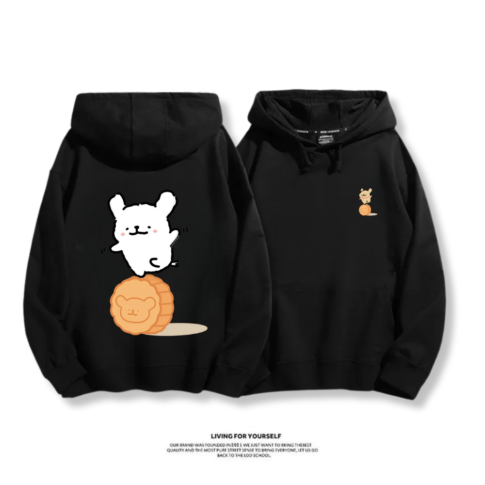 線條小狗 2025秋冬新款 親子情侶男女連帽衛衣
