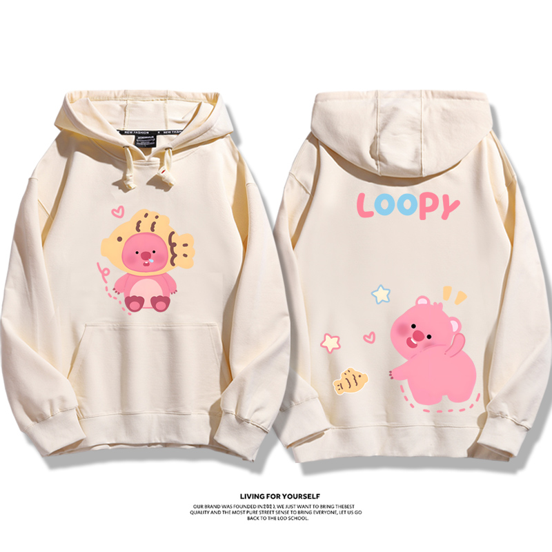 小海狸露比loopy新款 親子情侶男女款連帽衛衣-ZUIHANG SHOP
