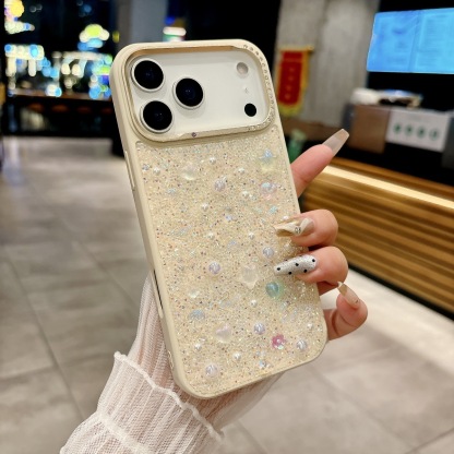 iPhone17系列上新 新款奢華珍珠水鑽手機殼