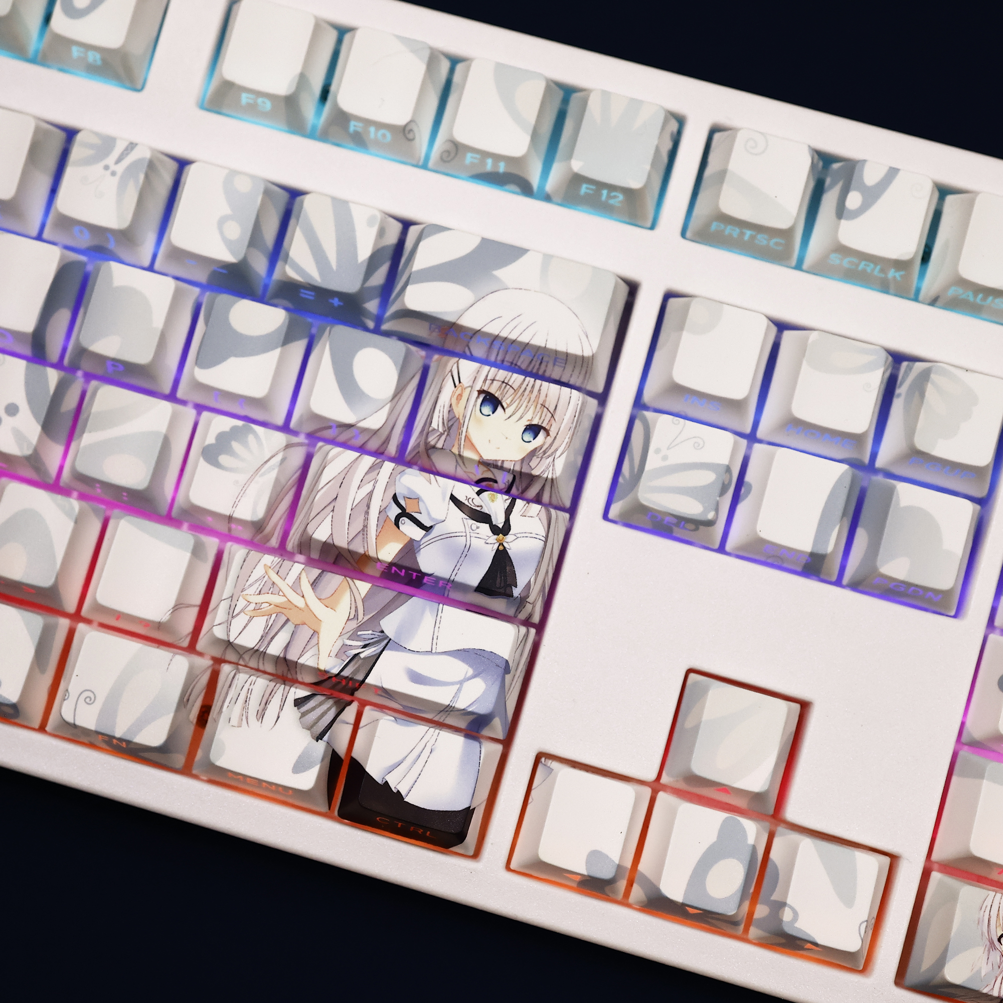 鸣濑白羽Summer Pockets透光RGB108鍵標準配列衛星軸鍵帽-ZUIHANG SHOP