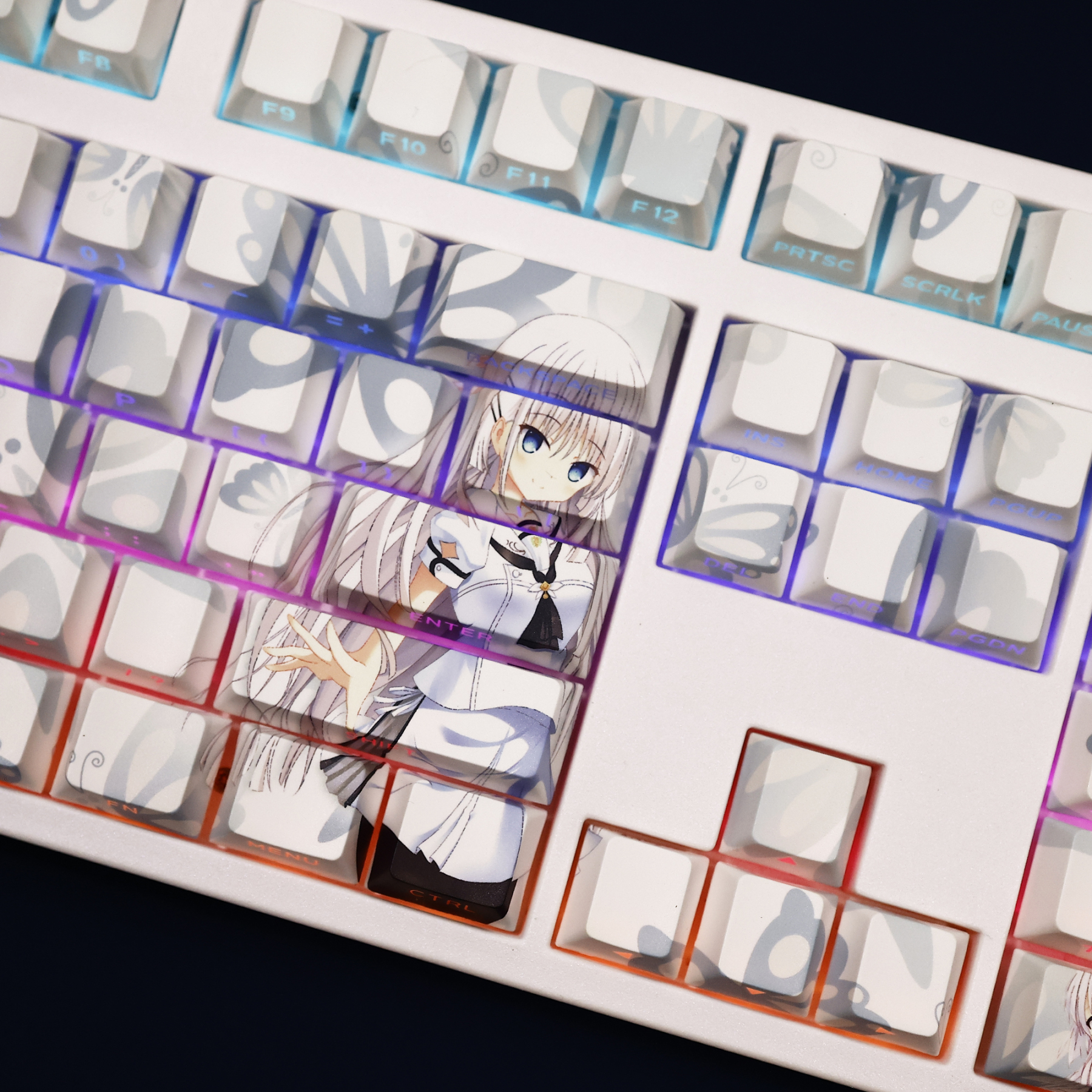 鸣濑白羽Summer Pockets透光RGB108鍵標準配列衛星軸鍵帽-ZUIHANG SHOP