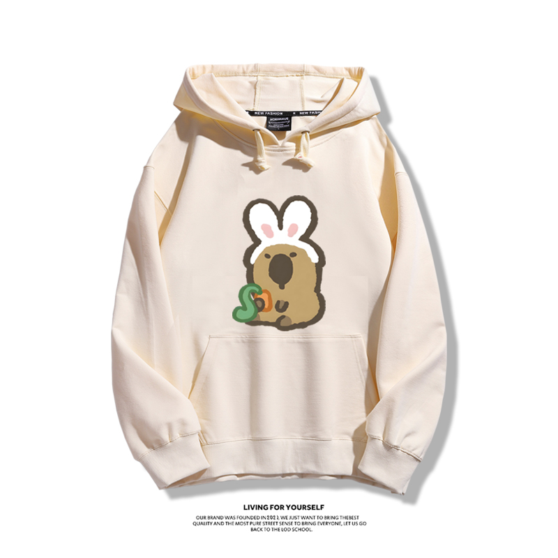 Q版卡皮巴拉新款 親子情侶男女款連帽衛衣-ZUIHANG SHOP