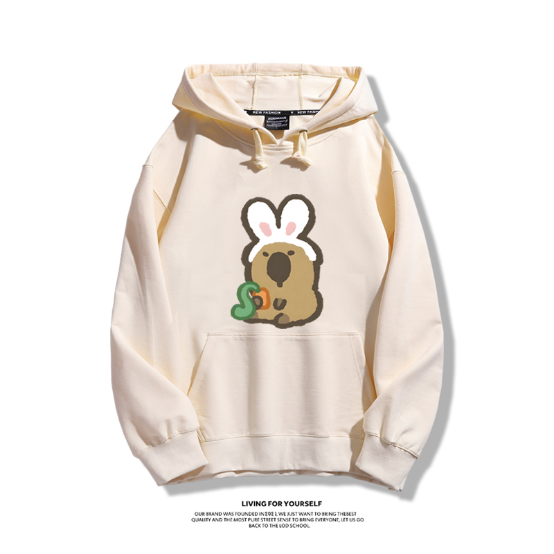 Q版卡皮巴拉新款 親子情侶男女款連帽衛衣-ZUIHANG SHOP