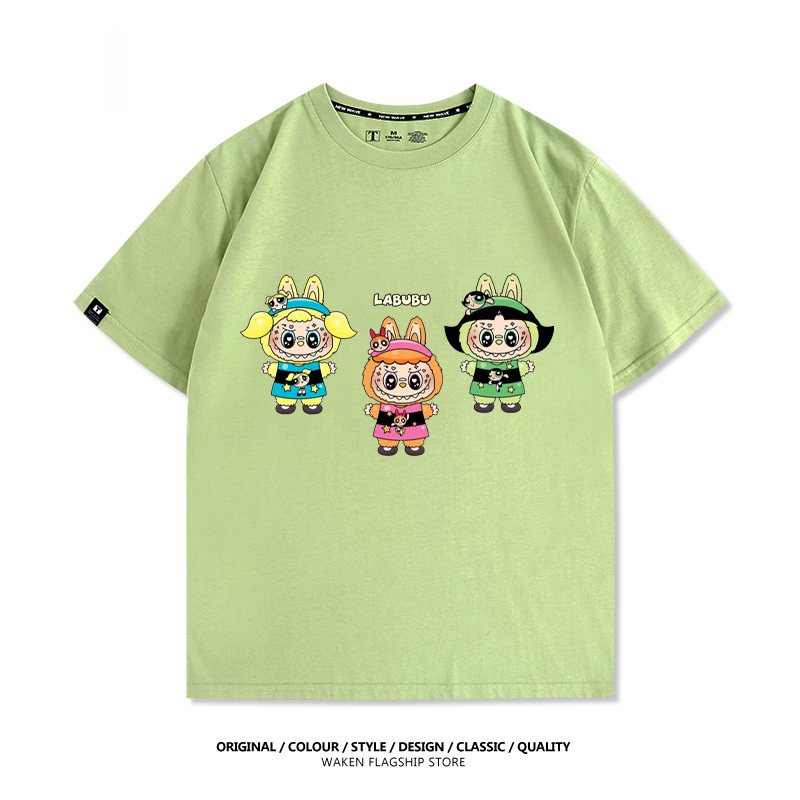 LabubuX飛天小女警 印花短袖T恤-ZUIHANG SHOP