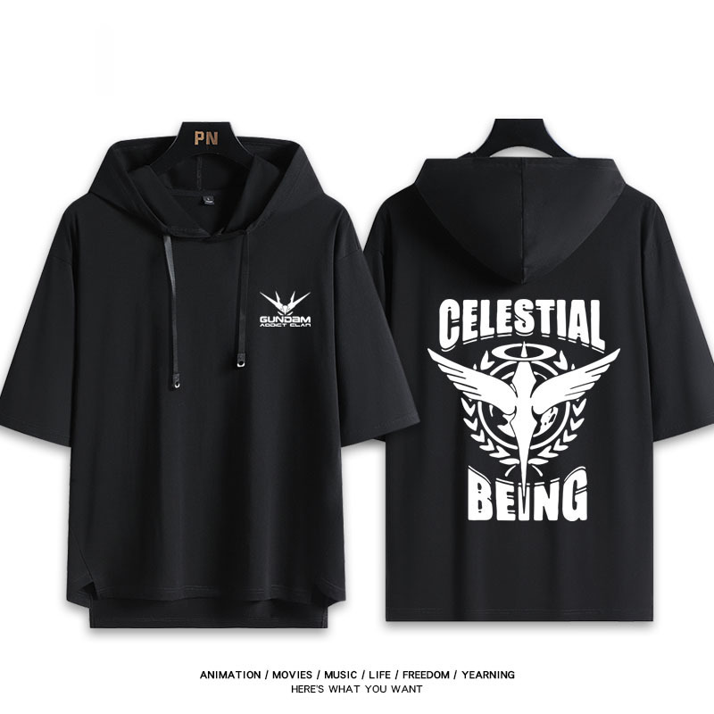 機動戰士鋼彈新款 親子情侶男女款連帽短袖T恤-ZUIHANG SHOP