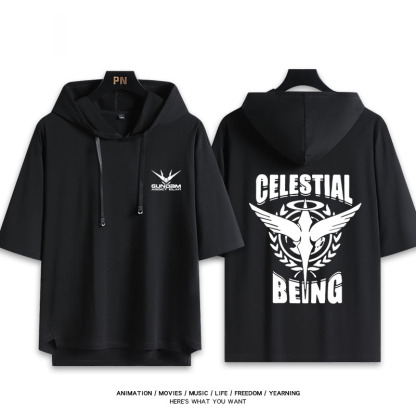 機動戰士鋼彈新款 親子情侶男女款連帽短袖T恤-ZUIHANG SHOP