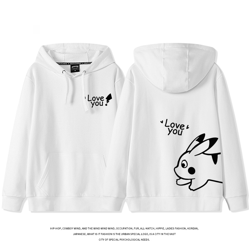 皮卡丘聯名 2025秋冬新款 親子情侶裝連帽衛衣