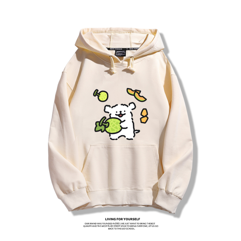 線條小狗新款 親子情侶男女款連帽衛衣-ZUIHANG SHOP