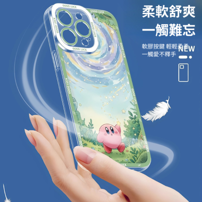 星之卡比天使眼透明防摔軟殼