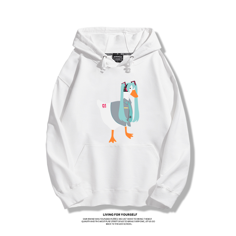 初音未來聯名鵝鴨殺新款 親子情侶男女款連帽衛衣-ZUIHANG SHOP