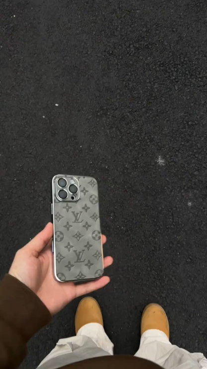 路易威登皮質金屬全包手機殼