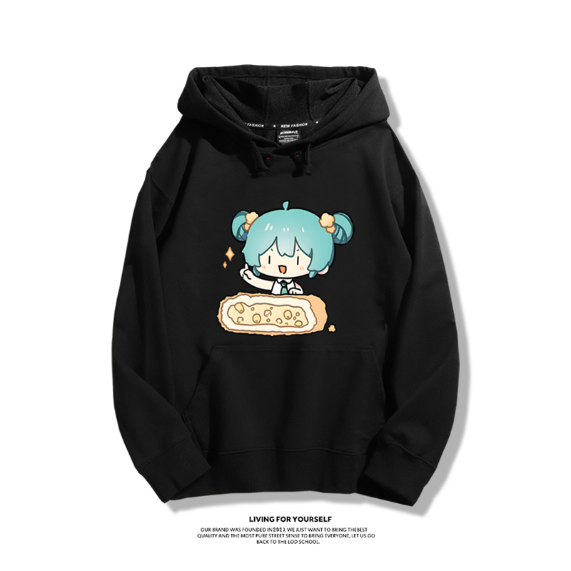 初音未來 秋冬新款 親子情侶男女連帽衛衣