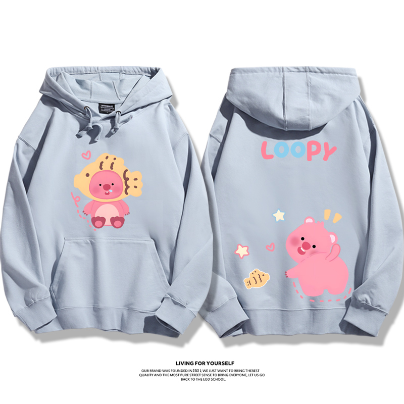 小海狸露比loopy新款 親子情侶男女款連帽衛衣-ZUIHANG SHOP