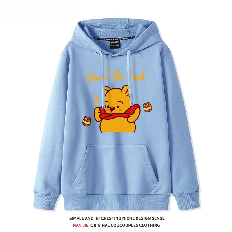 噗噗小熊維尼 聯名衛衣2025秋冬新款 親子情侶裝連帽衛衣