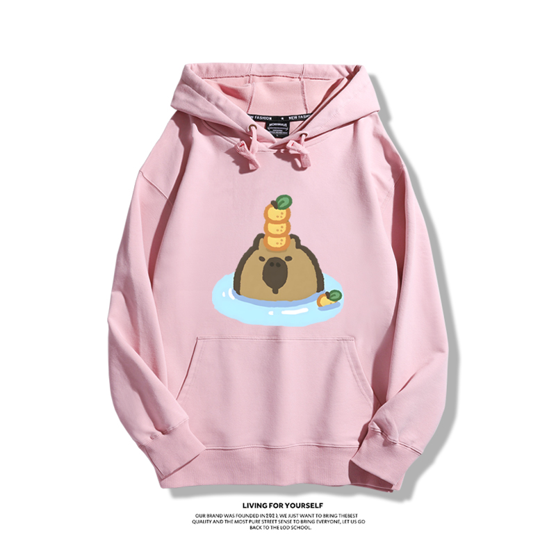 Q版卡皮巴拉新款 親子情侶男女款連帽衛衣-ZUIHANG SHOP