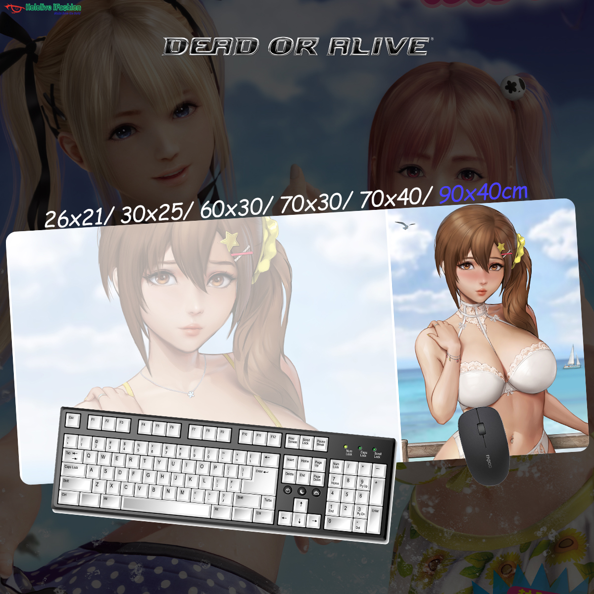 生死格鬥系列 超大鎖邊主題桌墊 布質滑鼠墊