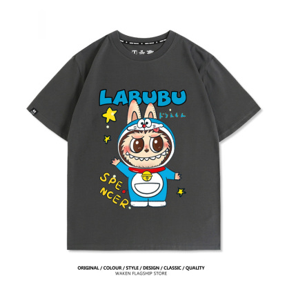 LabubuX哆啦A夢 印花短袖T恤-ZUIHANG SHOP