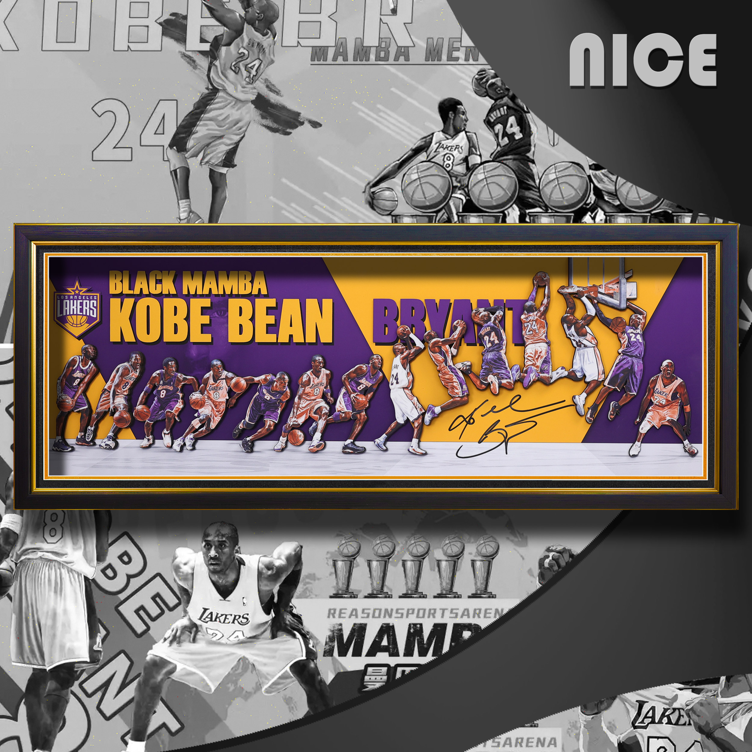 NBA球星科比 3D立體畫-ZUIHANG SHOP