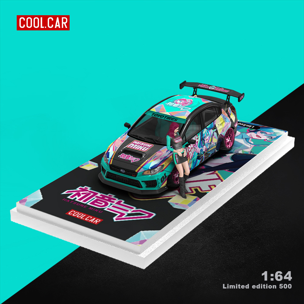 Cool Car 1:64 斯巴魯本田思域爆改 初音仿真合金汽車模型-ZUIHANG SHOP