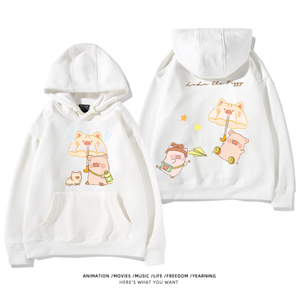 LULU豬新款 親子情侶男女款連帽衛衣-ZUIHANG SHOP