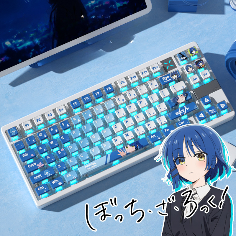 孤獨搖滾 山田涼 122鍵 四面透光布丁鍵帽-ZUIHANG SHOP