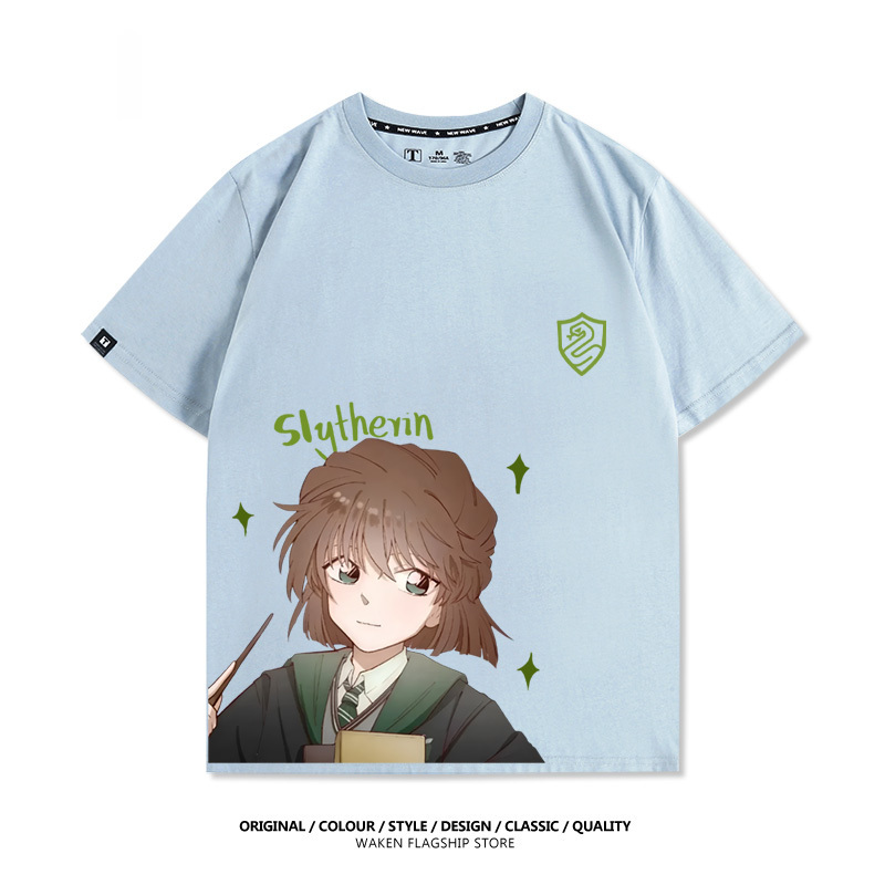 哈利波特 x 灰原哀 2025親子情侶男女同款 印花短袖T恤