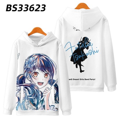 BanG Dream Morfonica 動漫周邊 秋冬潮流寬鬆休閒連帽T