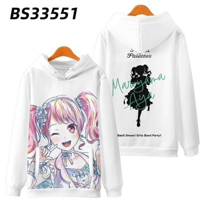 BanG Dream 動漫周邊 秋冬潮流寬鬆休閒連帽T
