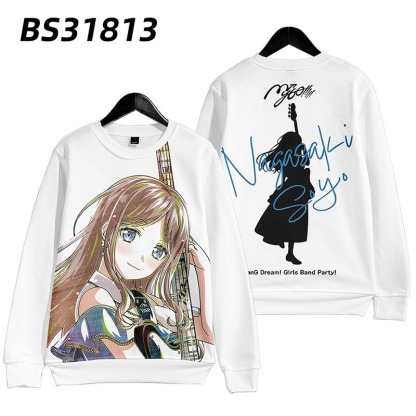 BanG Dream 動漫周邊 秋冬潮流寬鬆休閒連帽T