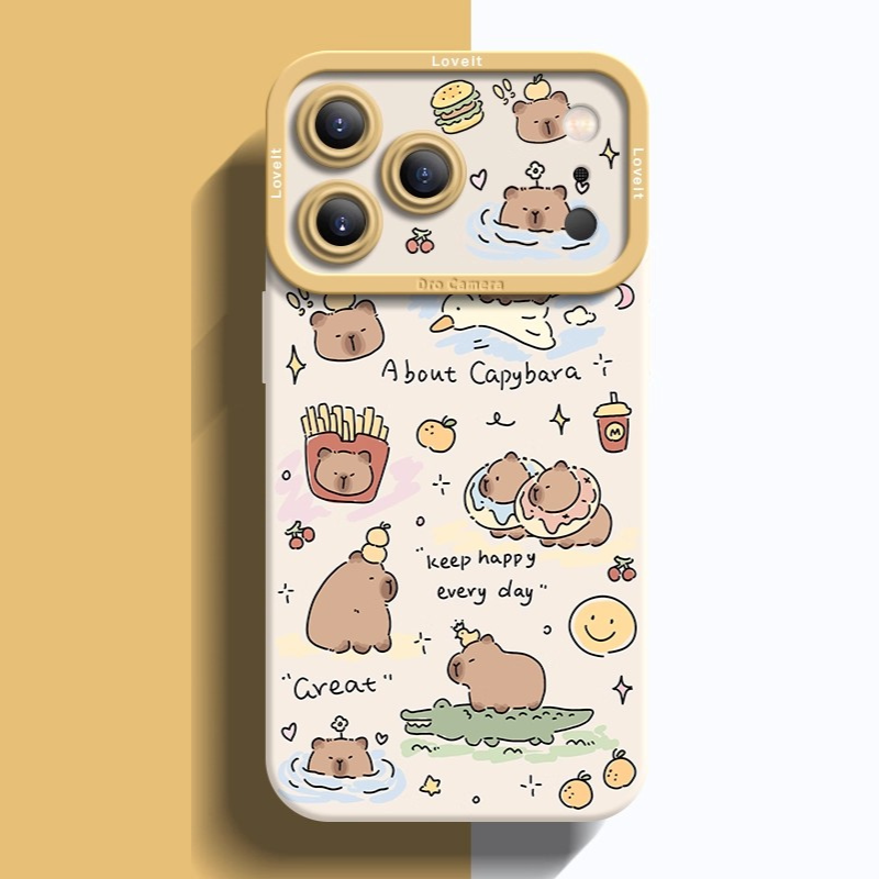 卡皮巴拉液態矽膠全包防摔軟殼